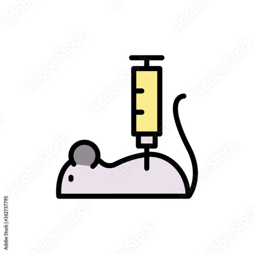 Mouse, injection icon. Simple color with outline vector elements of stinks icons for ui and ux, website or mobile application