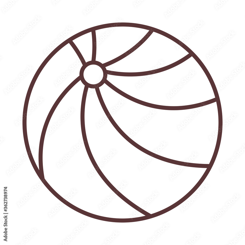 baby ball toy, object newborn template line design icon baby ball toy, object newborn template line design icon