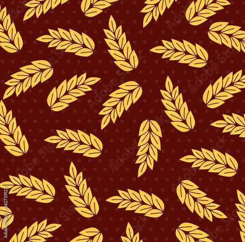 wheat spikes, spikes collection background vector illustration design