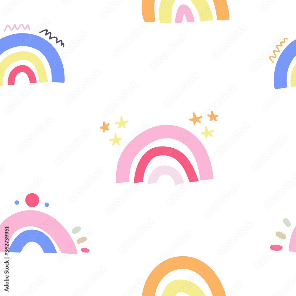 Fototapeta premium Colorful abstract rainbows vector pattern design
