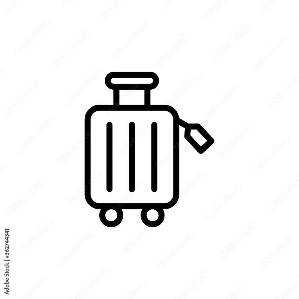 Suitcase, summer icon. Simple line, outline vector elements of vacation icons for ui and ux, website or mobile application Suitcase, summer icon. Simple line, outline vector elements of vacation icons for ui and ux, website or mobile application