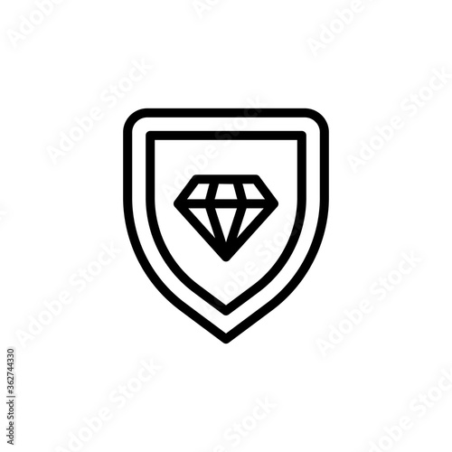 Free Download Diamond, shield icon. Simple line, outline vector elements of video game icons for ui and ux, website or mobile application - GFXLoad