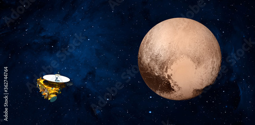 Fototapeta Naklejka Na Ścianę i Meble -  New Horizons spacecraft with Pluto 