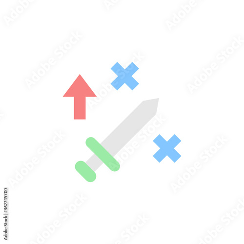 Buff icon. Simple color vector elements of video game icons for ui and ux, website or mobile application