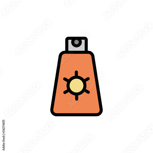 Sun cream, protect icon. Simple color with outline vector elements of vacation icons for ui and ux, website or mobile application on white background