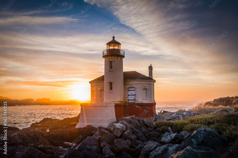 Coquille River LIghthouse in Bandon, Oregon