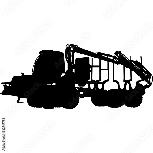 Forwarder Silhouette Vector