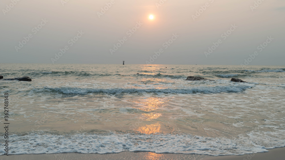 Beautiful calm sea at dawn