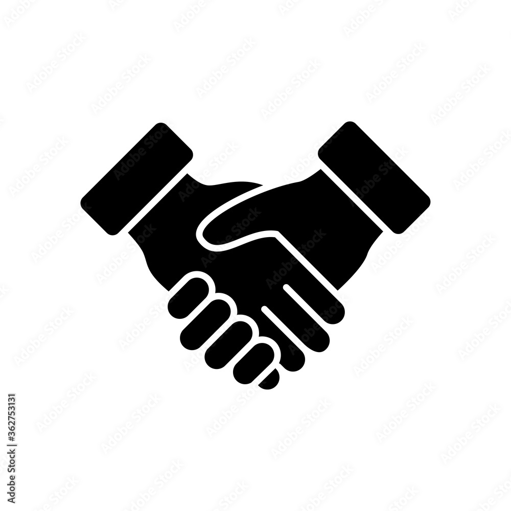 hand shake icon vector symbol template hand shake icon vector symbol template