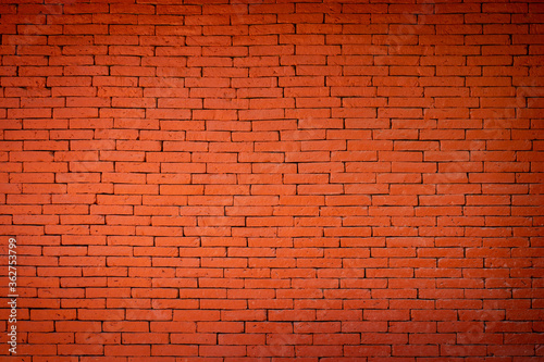 Red brown brick wall texture background.