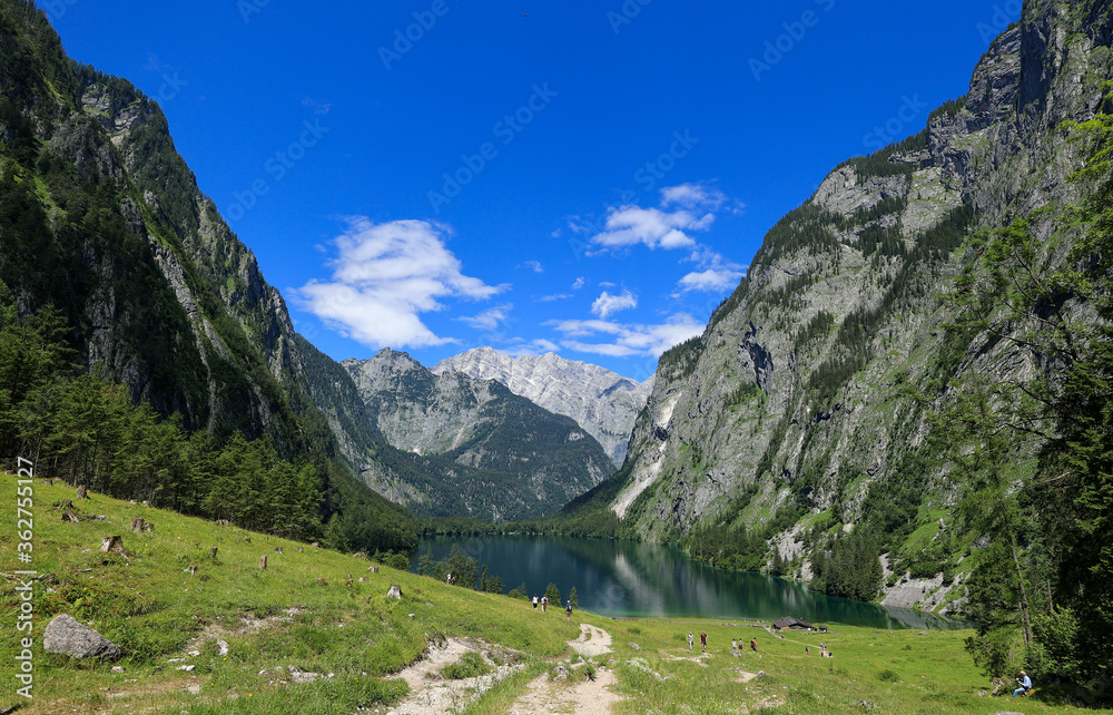 German alps with small lake German alps with small lake
