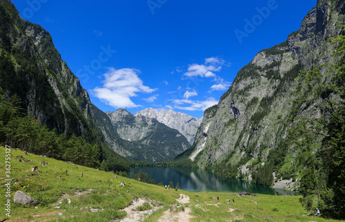 German alps with small lake