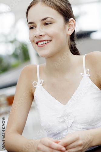 Portrait of a teen girl smiling