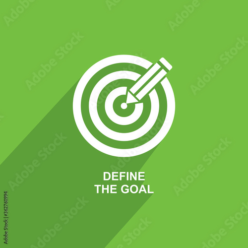 define the goal icon, Business icon vector