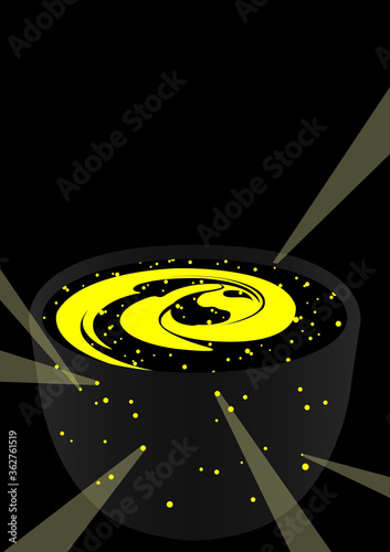 コーヒーの中に広がる宇宙
