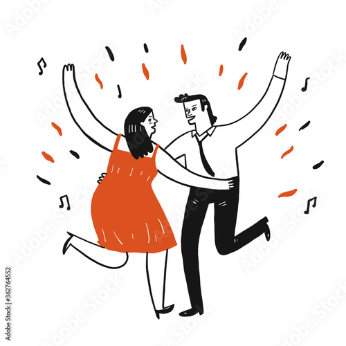 Lovers are dancing
