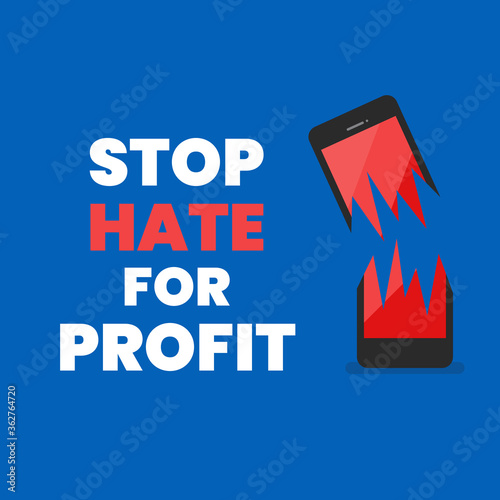 Stop hate for profit banner