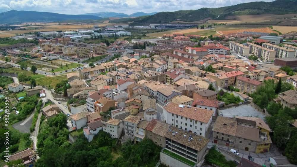 Beautiful view in the village of Aoiz. Navarra,Spain. Aerial Beautiful view in the village of Aoiz. Navarra,Spain. Aerial