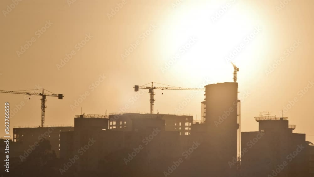 Timelapse of the sunrising with a construction building, Sao Paulo, Brazil Timelapse of the sunrising with a construction building, Sao Paulo, Brazil