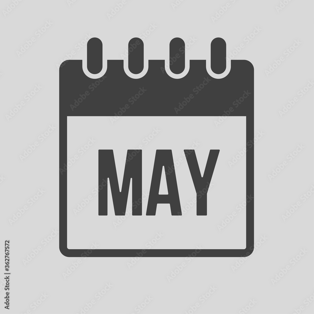 Vector icon day calendar, spring month May Vector icon day calendar, spring month May