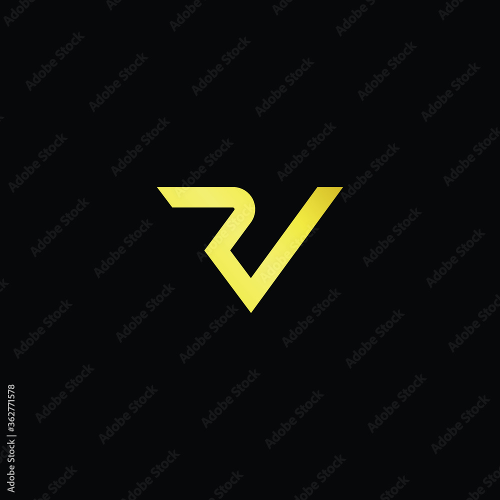 Minimal elegant monogram art logo. Outstanding professional trendy awesome artistic ZV VZ initial based Alphabet icon logo. Premium Business logo gold color on black background Minimal elegant monogram art logo. Outstanding professional trendy awesome artistic ZV VZ initial based Alphabet icon logo. Premium Business logo gold color on black background