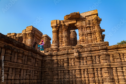 The ancient Sun temple at Konark built in 13th century is a world heritage conservation site today. photo