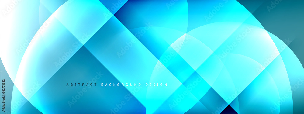 Obraz premium Vector abstract background - circle and cross on fluid gradient with shadows and light effects. Techno or business shiny design templates for text
