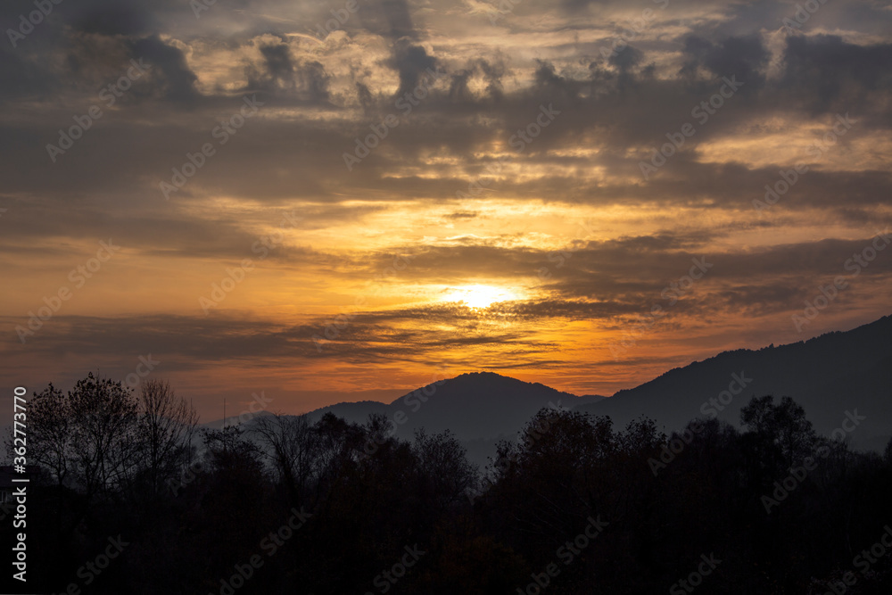 Mountain edge range landscape. High rocks mountains. Mountain edge range landscape. High rocks mountains.