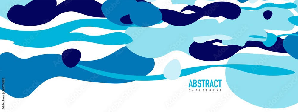 Obraz premium Trendy liquid style shapes abstract design, dynamic vector background for placards, brochures, posters, web landing pages, covers or banners