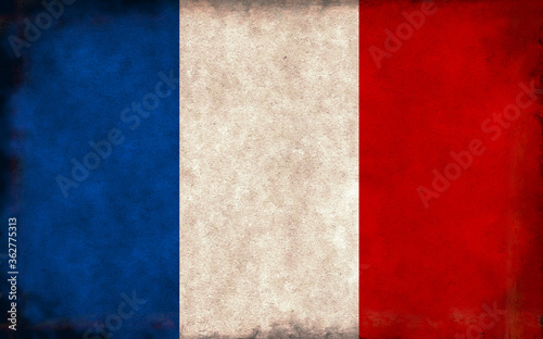Grunge country flag illustration / France