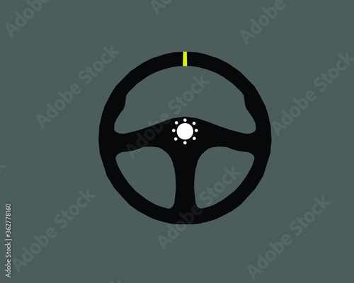 Car Steering driving wheel rudder quality vector illustration cut symbol vector illustration isolated on white background materials symbol. Recycled icon eps. 10