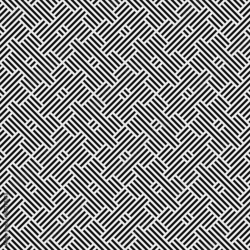 Seamless abstract pattern. Striped ornament of interlacing.