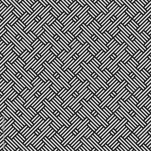 Seamless abstract pattern. Striped ornament of interlacing.