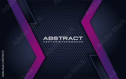 abstract navy and purple shape overlap background