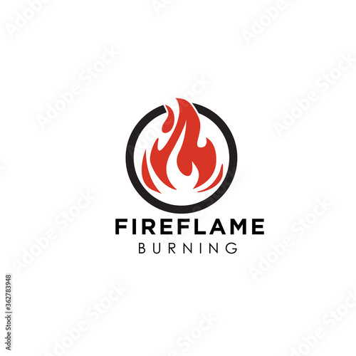Flame with Letter O logo design