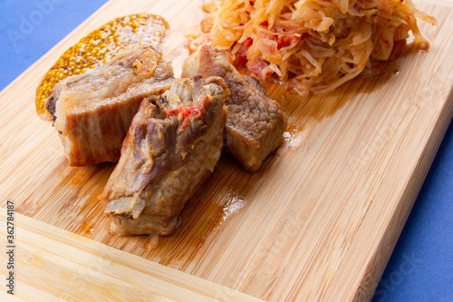 Cabbage pork dinner food br...