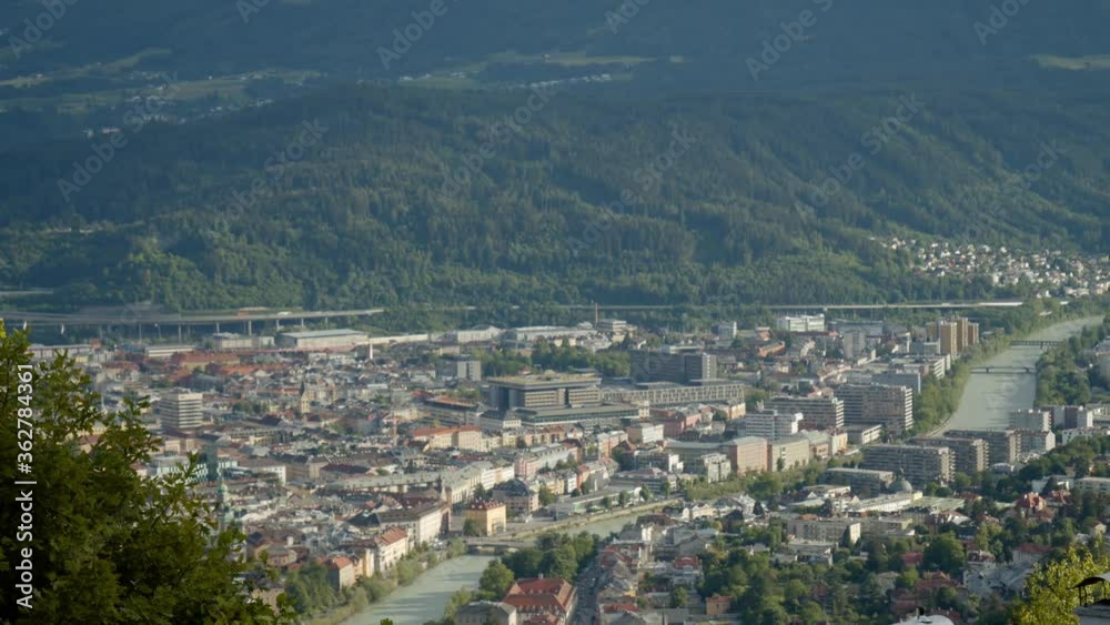 View looking over innsbruck mountain city Austria View looking over innsbruck mountain city Austria