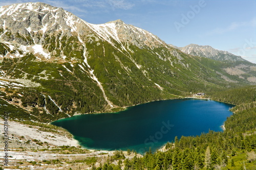 Poland Tatra Mountains. Morskie Oko. Spring in the Tatras.