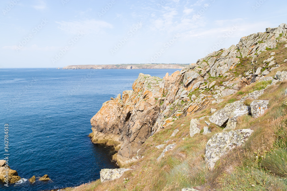Cape Pointe du Raz, France. Scenic cliffs on the Atlantic coast Cape Pointe du Raz, France. Scenic cliffs on the Atlantic coast