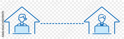 remote work at home icon