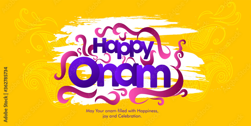 Happy Onam festival of South India Kerala. Big Shopping Sale Advertisement background for advertisement and promotion background for Happy Onam festival 