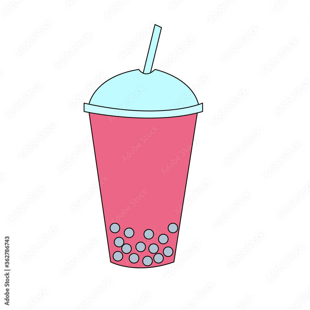 Bubble tea. Doodle element. Icon.Vector illustration. Bubble tea. Doodle element. Icon.Vector illustration.