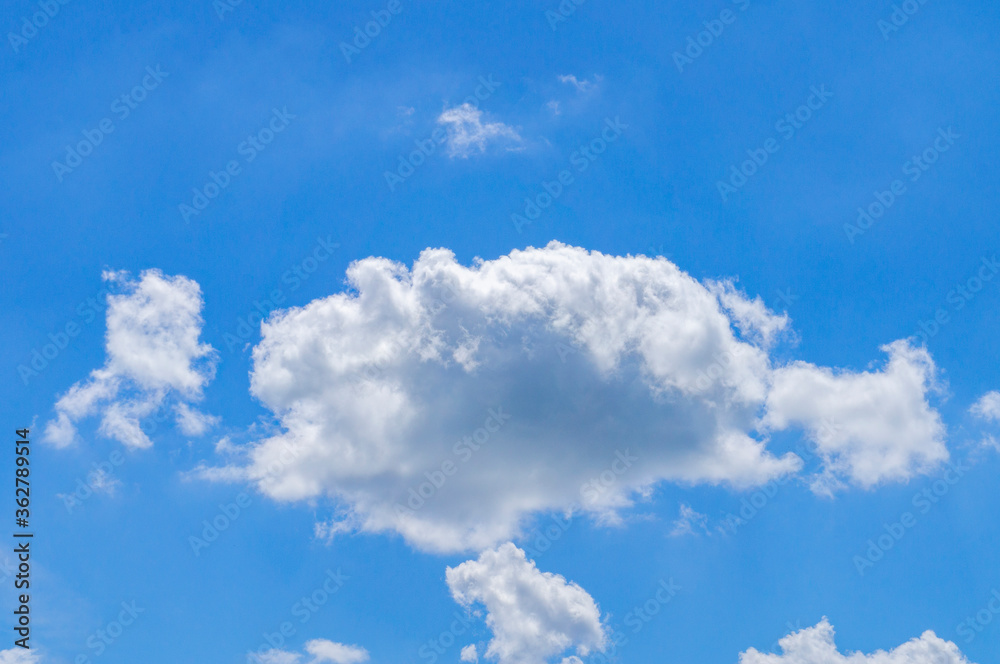 Blue sky with white clouds movement in the sky Blue sky with white clouds movement in the sky