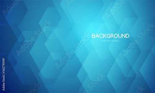 Abstract background vector illustration. Blue gradient with polygon texture.