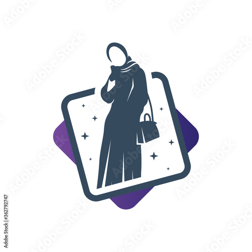 Muslim hijab fashion logo