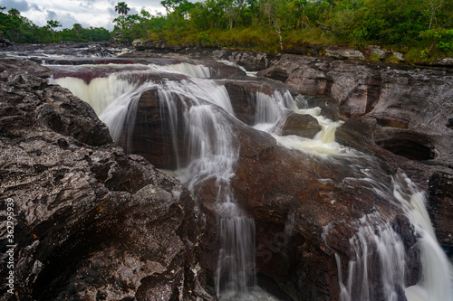 The rainbow river or five colors river is in Colombia one of the most beautiful nature places  is called Crystal Canyon