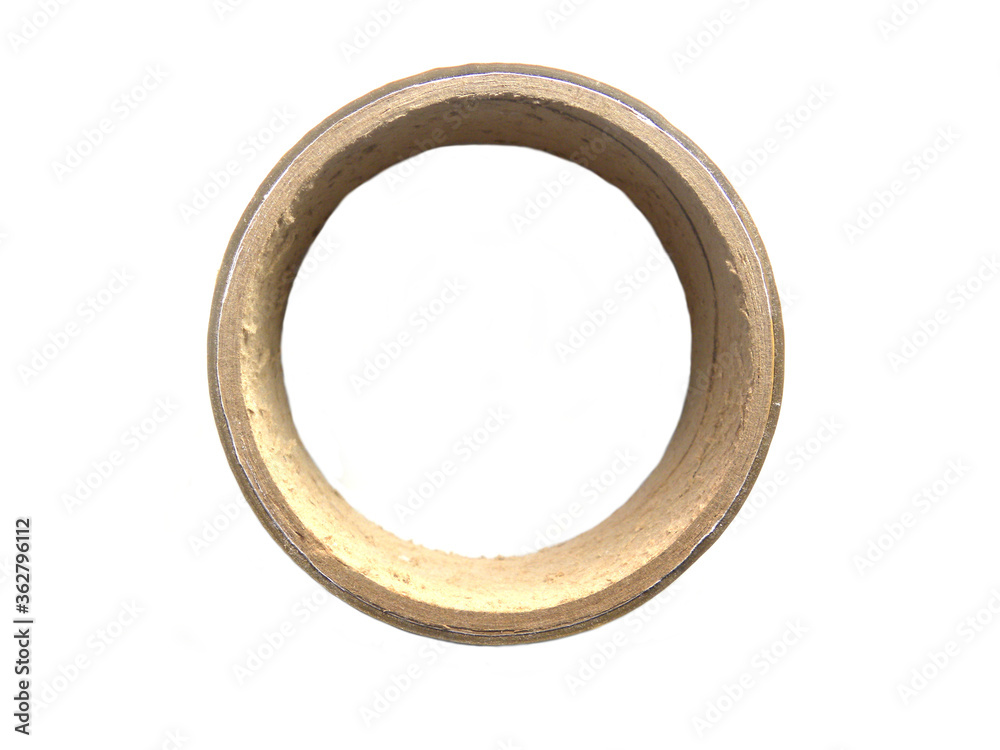 Brown packaging tape roll on white background Brown packaging tape roll on white background