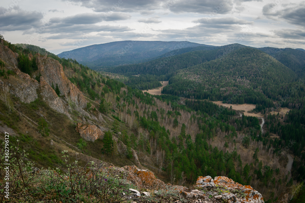 River canyon in the Russian taiga