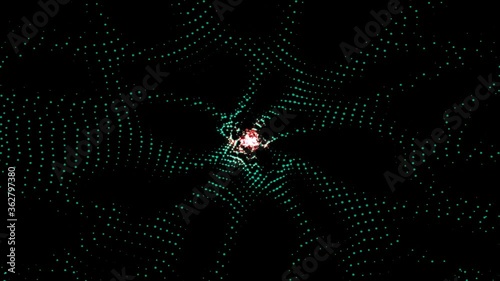 Organic Neural Network Infected by Virus, Artifical Intelligence turning Evil, Compromised Data, Immune System getting attacked, cyan dots and lines getting swept by red wave of virus, smooth, 4K.