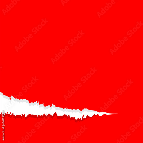 paper red with tear marks for banner copy space, paper rip torn red square background, red paper with edge tear, sheet paper card rip for advertising message text, red notepaper memo torn texture